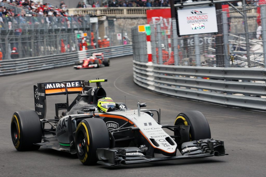 Sergio Perez (MEX) Sahara Force India F1 VJM09. Monaco Grand Prix, Sunday 29th May 2016. Monte Carlo, Monaco.