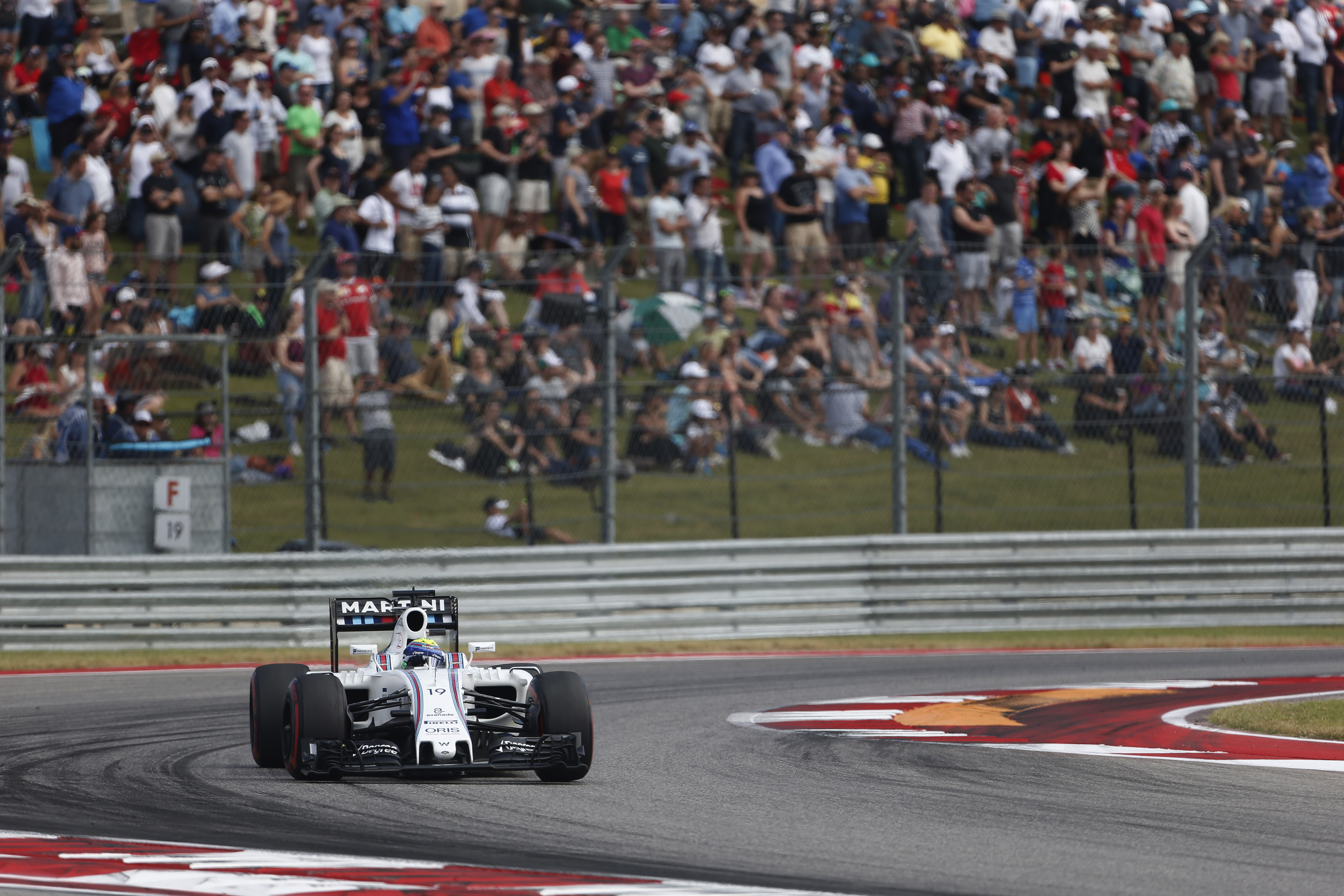 Circuit of the Americas, Austin Texas, USA. Sunday 23 October 2016. Felipe Massa, Williams FW38 Mercedes. Photo: Andrew Ferraro/Williams ref: Digital Image _FER1345