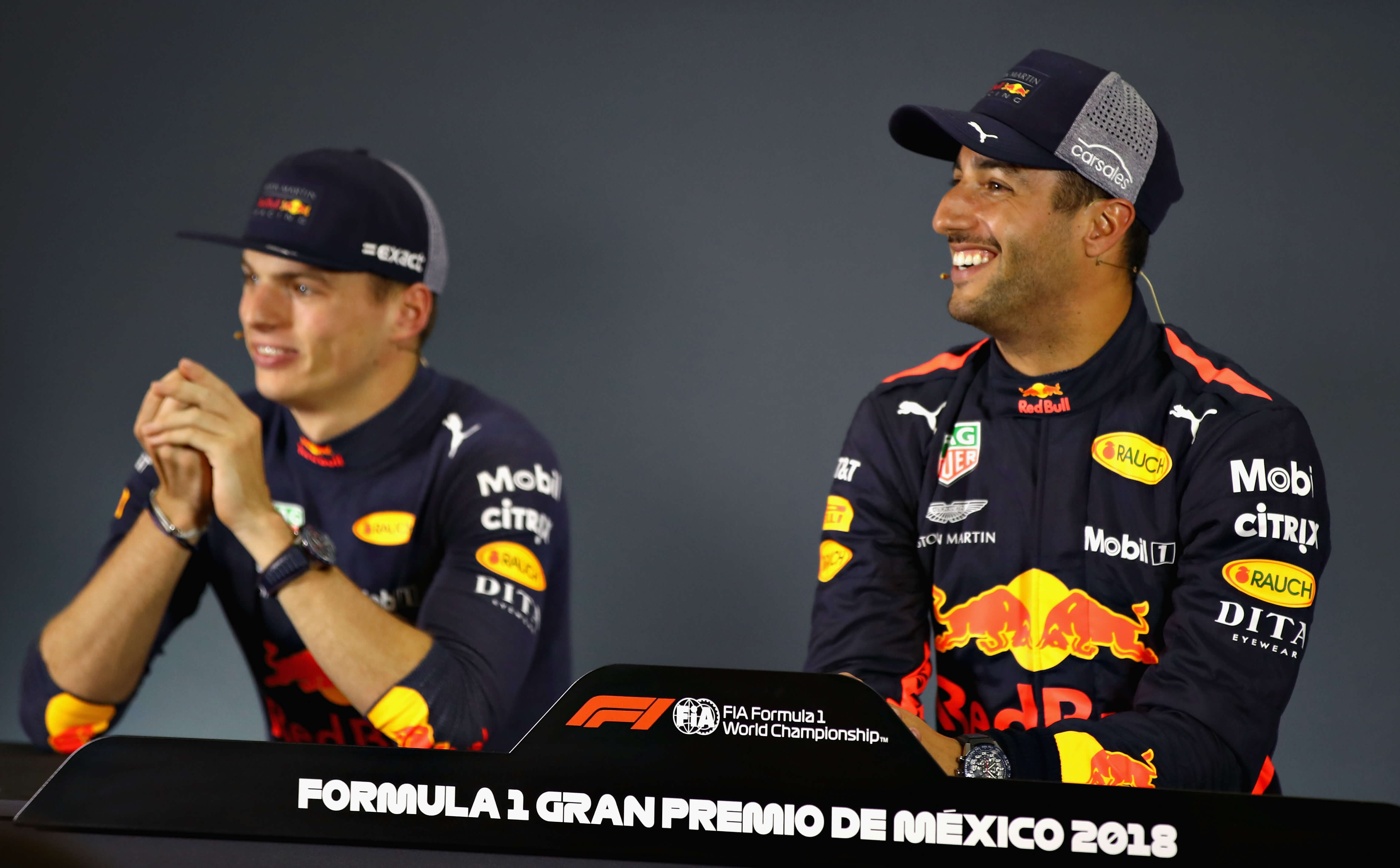 Max Verstappen and Daniel Ricciardo on Mexico 2018