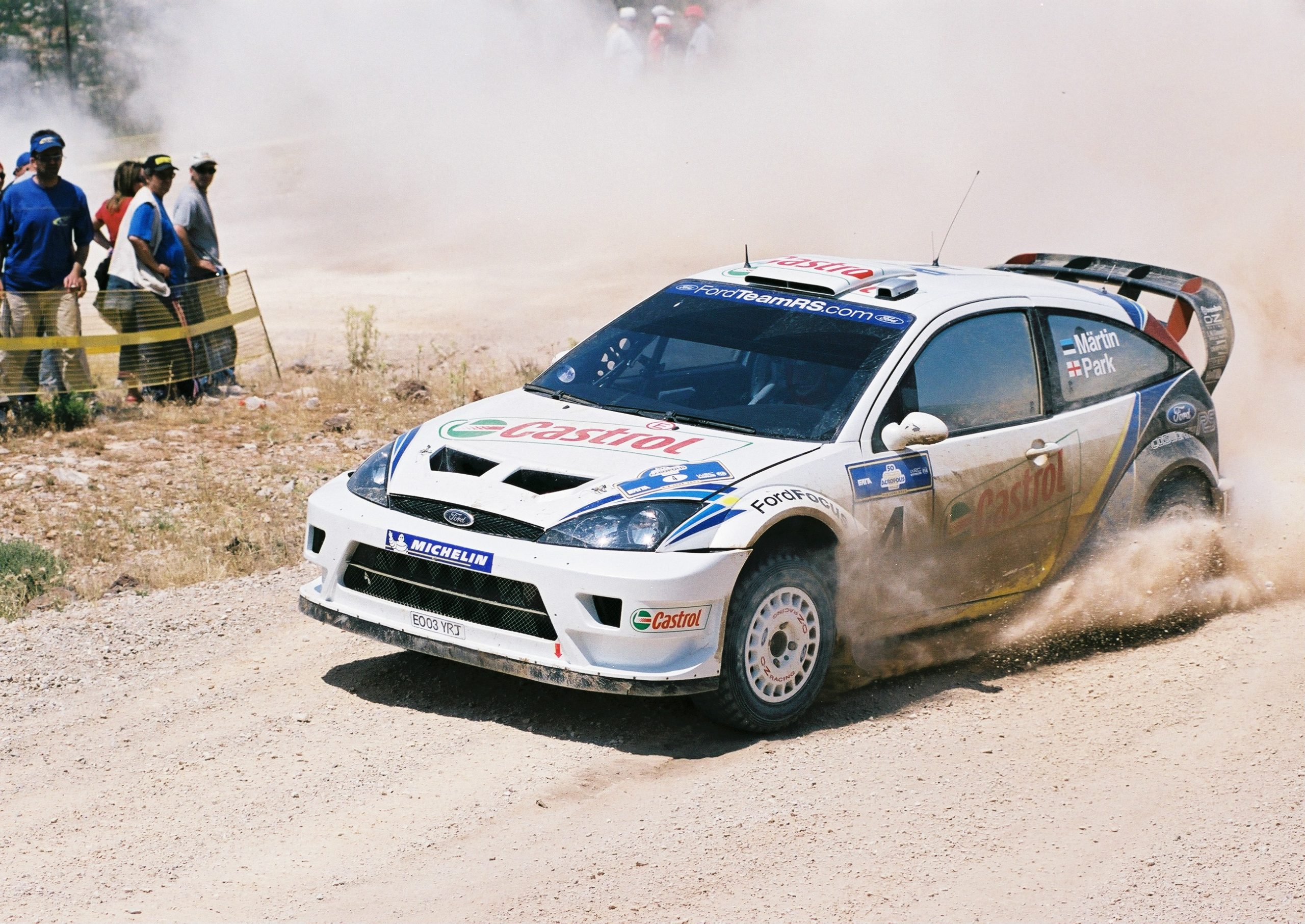 Ο Μ. Martin στο Rally Ακρόπολις 2003.