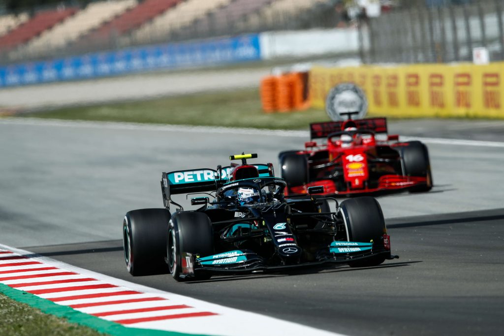 Valtteri Bottas Mercedes F1 Spanish GP/ Charles Leclerc Ferrari 2021