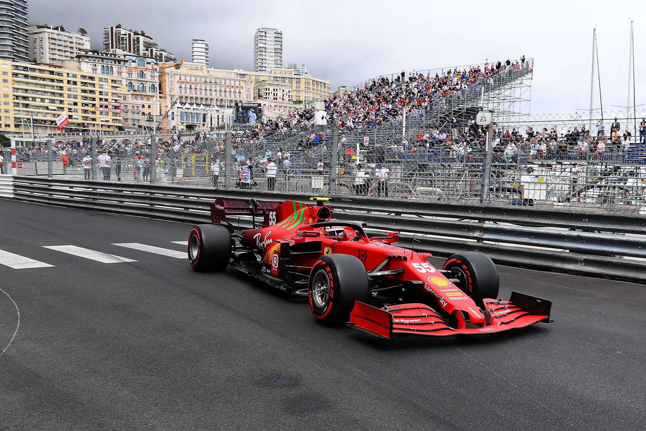 Carlos Sainz scuderia ferrari monaco gp 2021 2nd place