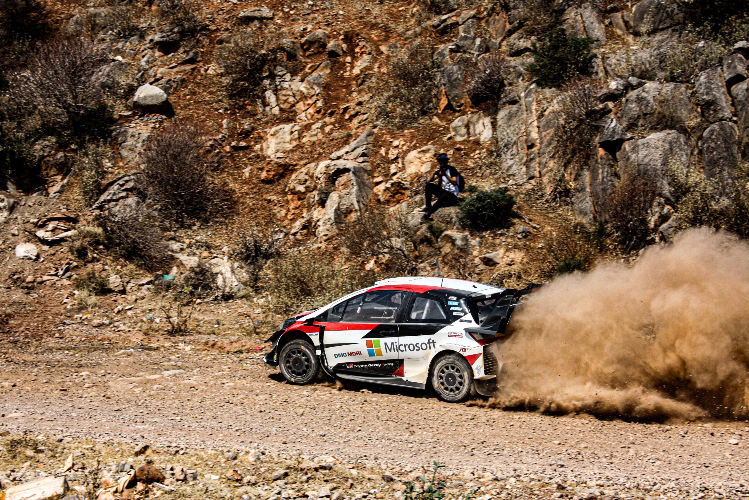 Ott Tanak Testing Toyota Yaris WRC In Rally Acropolis Stage 2019