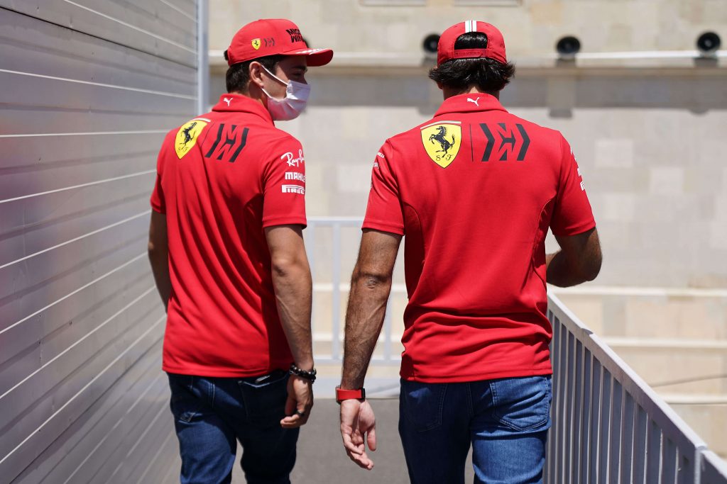 Carlos Sainz Charles Leclerc Ferrari F1 GP Αζερμπαϊτζάν 2021FP1