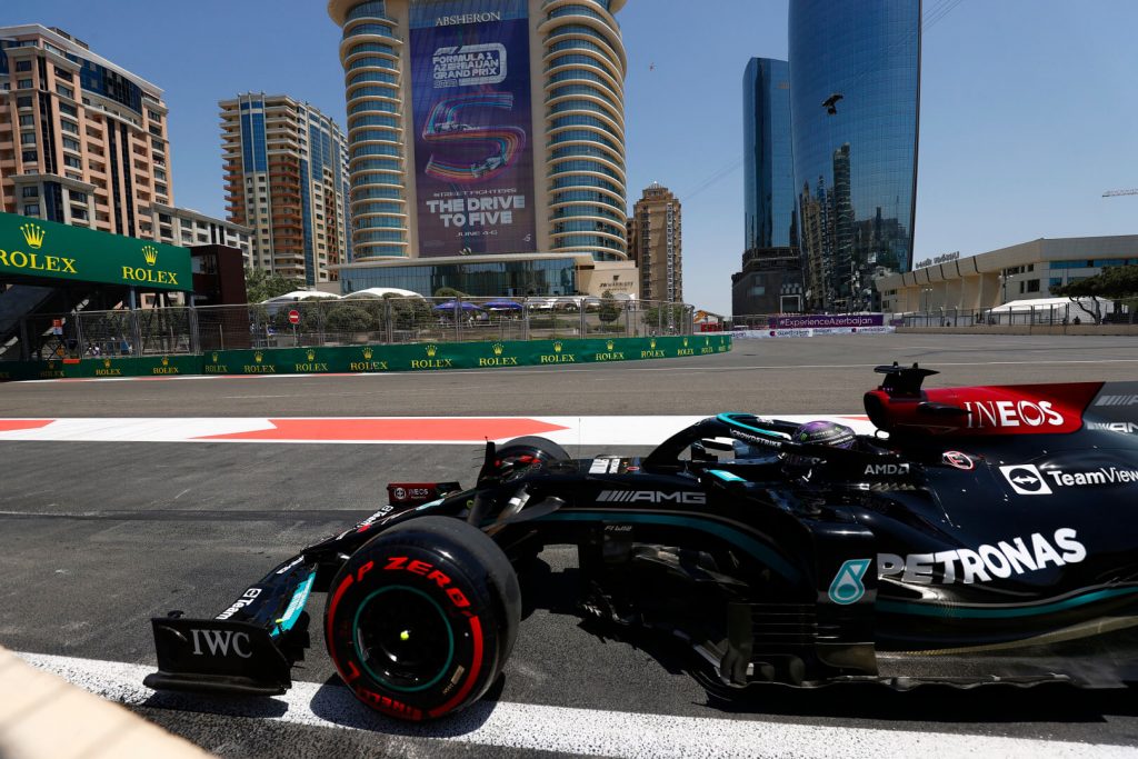 Lewis Hamilton Mercedes F1 Azerbaijan GP 2021 Qualifying