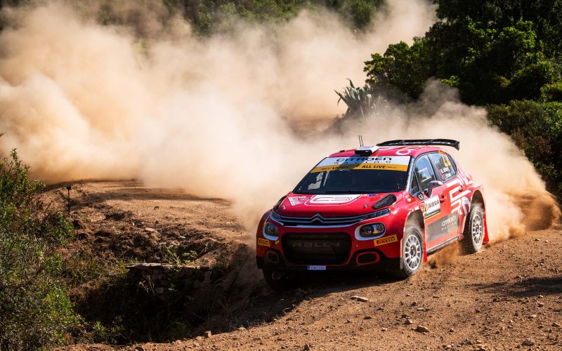 Mads Ostberg Rally Italia Sardegna Citroen C3 Rally2 2021 Puncture