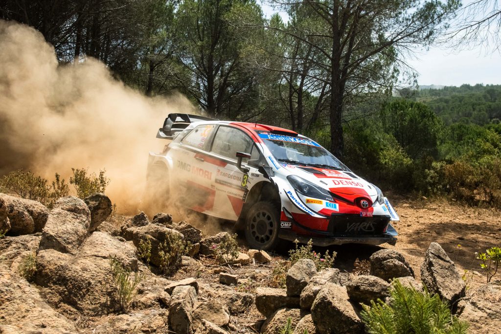 Elfyn Evans Toyota Yaris WRC Rally Italia Sardegna 2021 Day 2